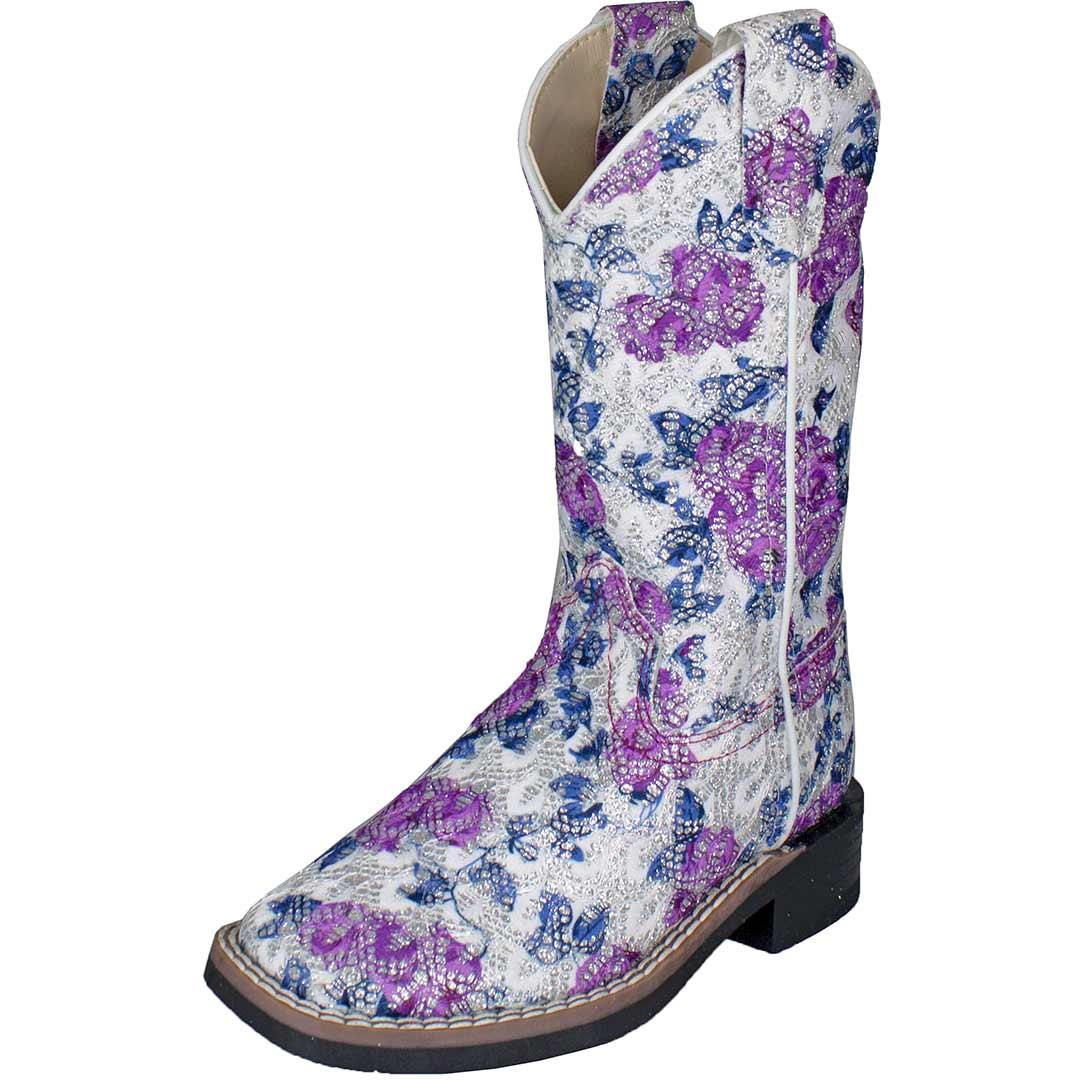 Old West Girls' Floral Bling Cowgirl Boots