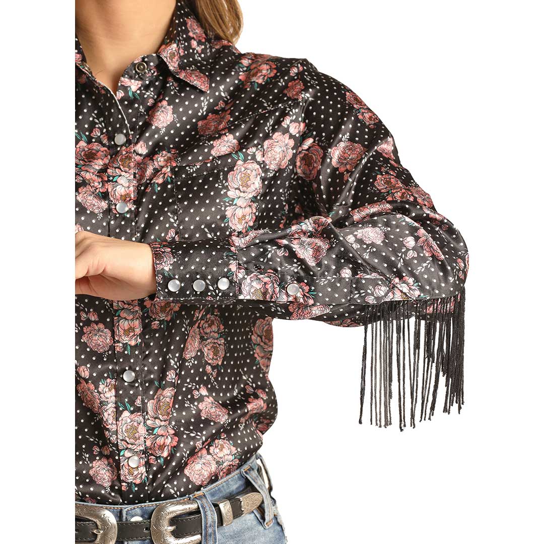 Rock & Roll Cowgirl Women's Peony Fringe Shirt