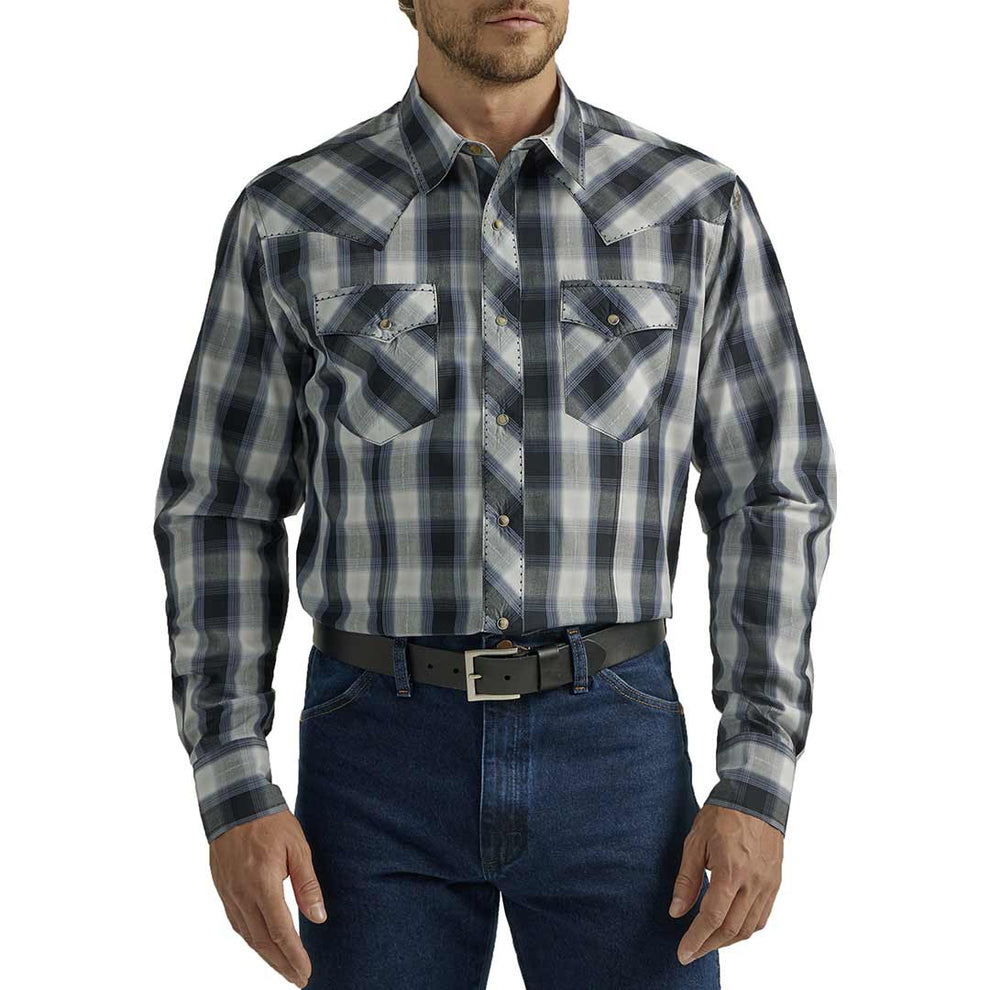 Wrangler Men's Fashion Plaid Snap Shirt