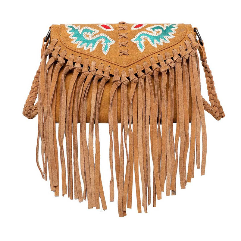 Wrangler Fringe with Embroidery Crossbody Purse | Lammle's