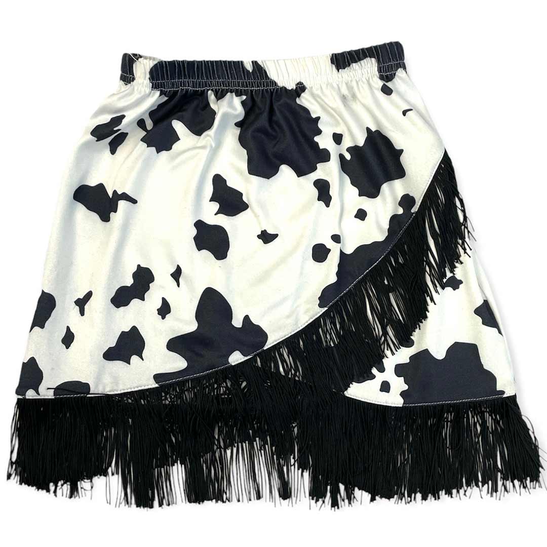 Cow wearing clearance skirt