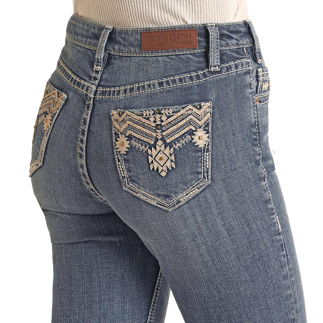 Rock & Roll Denim Women's High Rise Stretch Bootcut Jeans