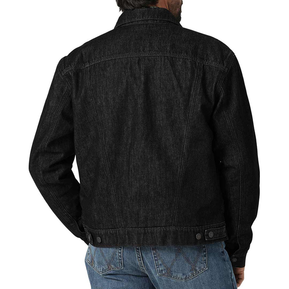 Wrangler Men's Cowboy Cut Sherpa Lined Denim Jacket