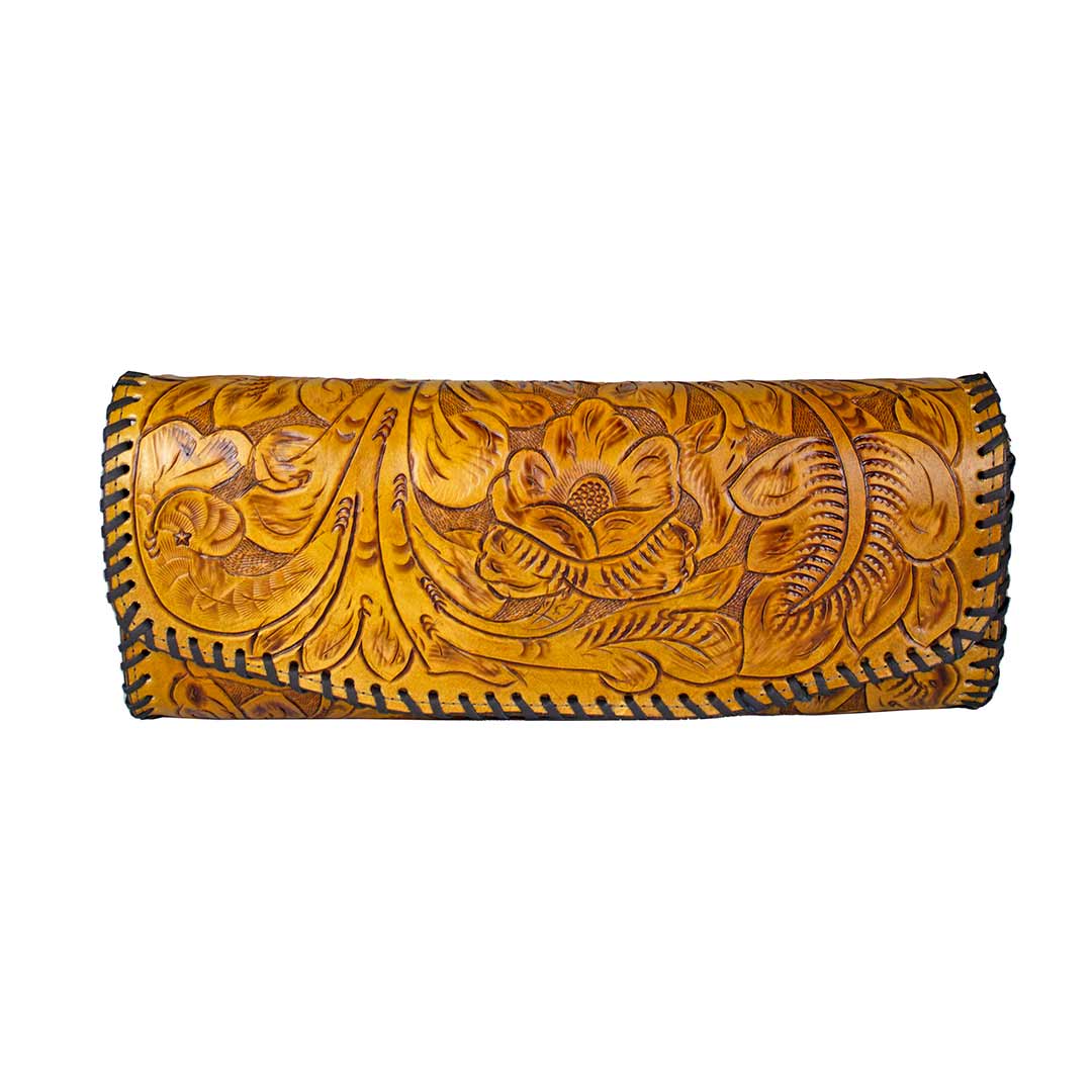 Juan Antonio Hand Tooled Crossbody Clutch