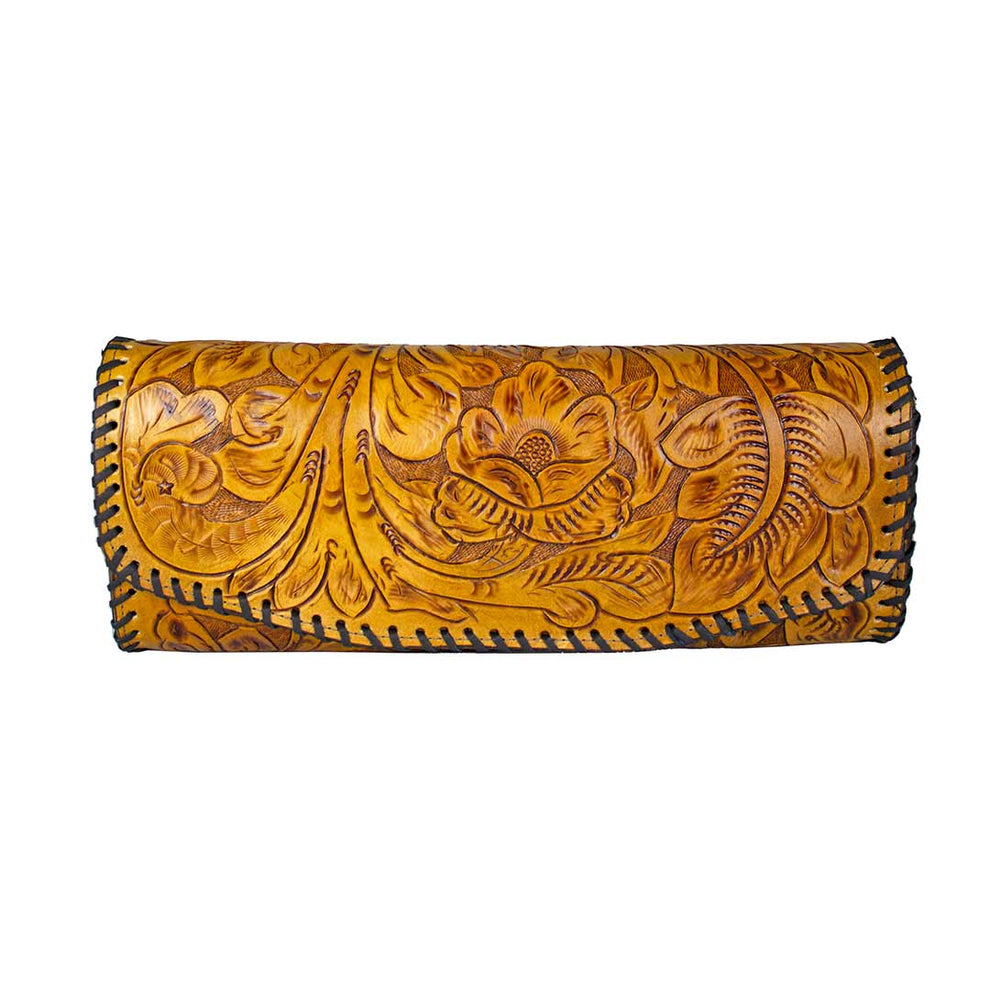 Juan Antonio Hand Tooled Crossbody Clutch