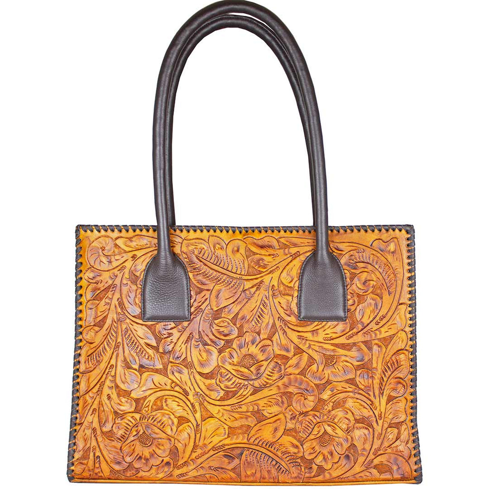 Juan Antonio Hand Tooled Leather Tote Bag