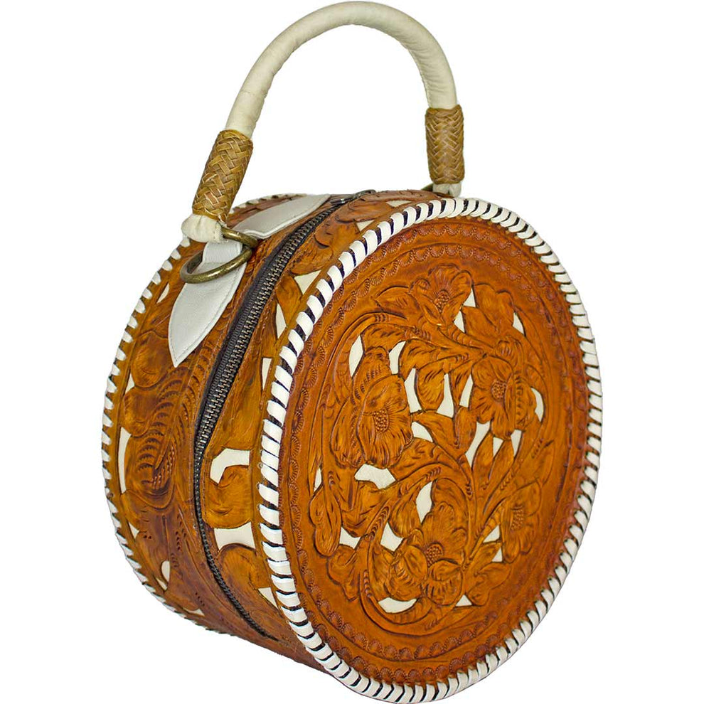 Juan Antonio Hand Tooled Leather Canteen Purse