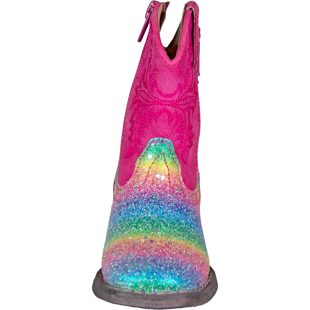 Roper Girl s Infant Bootie and Crib Shoe Pink Rainbow Glitter Cowboy Boot Toddler 6