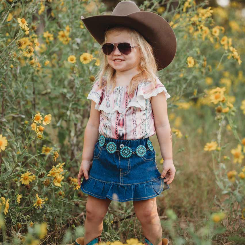 Baby yellow denim clearance skirt