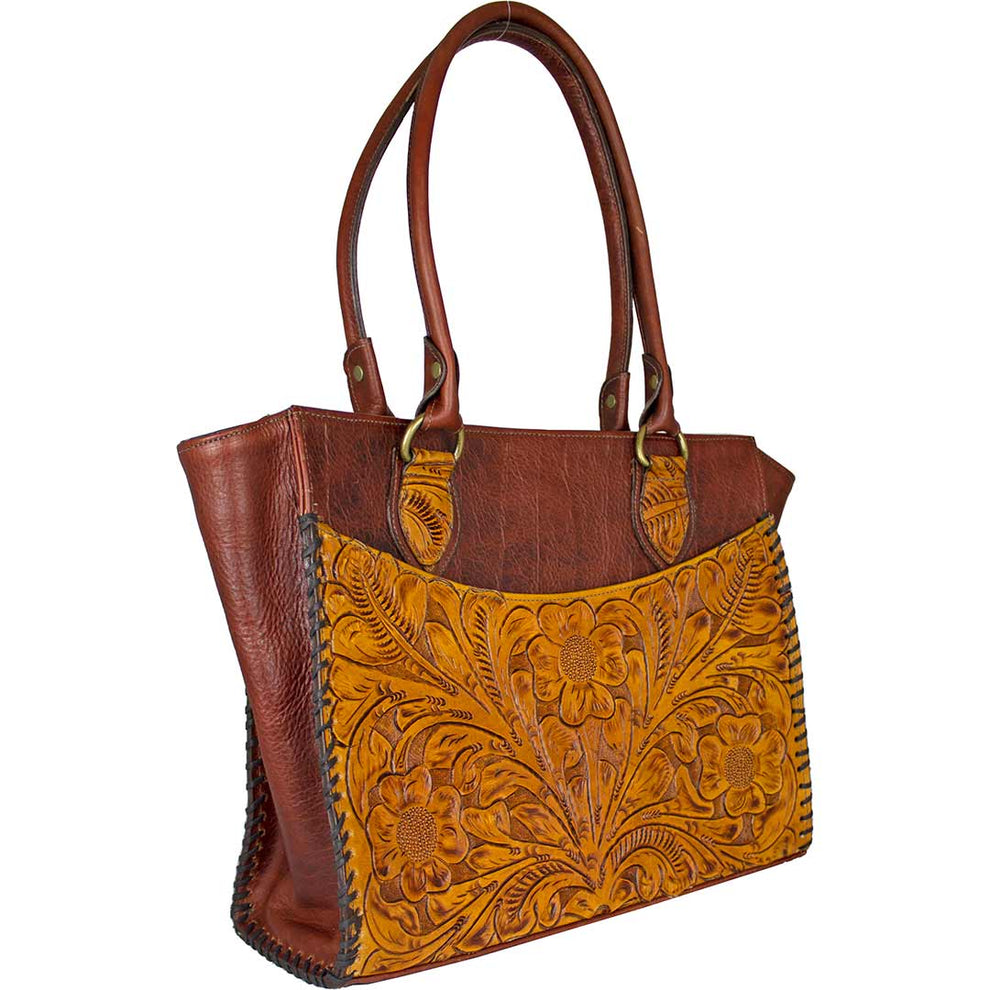 Juan Antonio Hand Tooled Weekend Bag