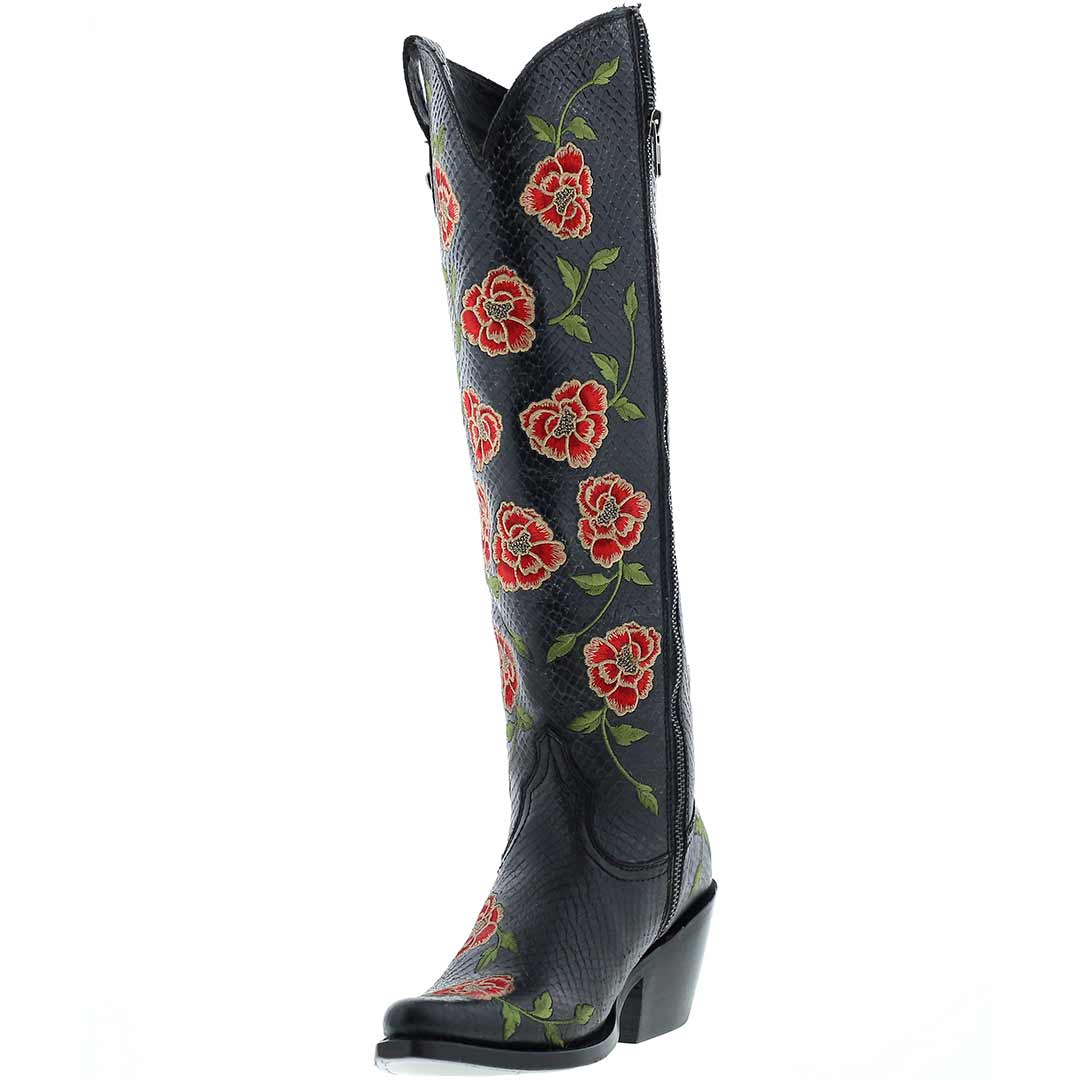 Liberty Black Women s Diana Snake Cowgirl Boots Black Red