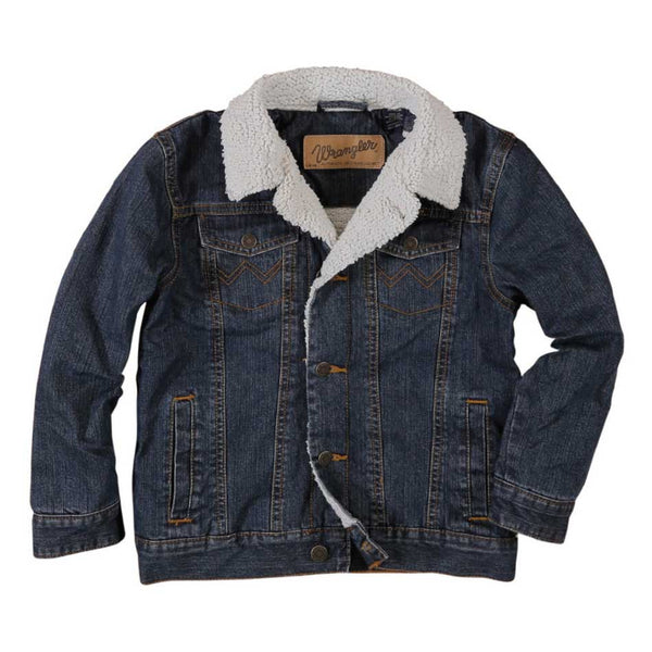 Kids denim 2024 sherpa jacket