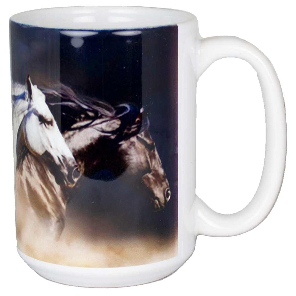 Nature's Window 3 Horses Mug