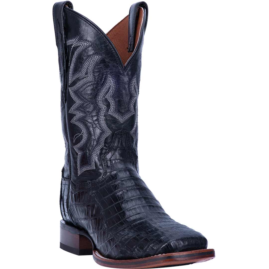 Black cheap caiman boots