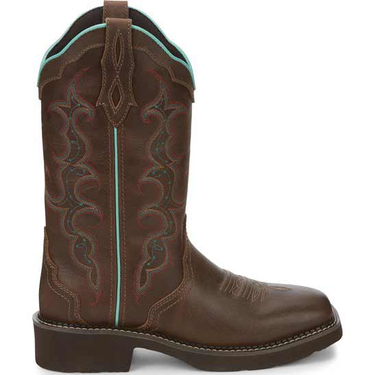 Justin women's square hot sale toe cowboy boots