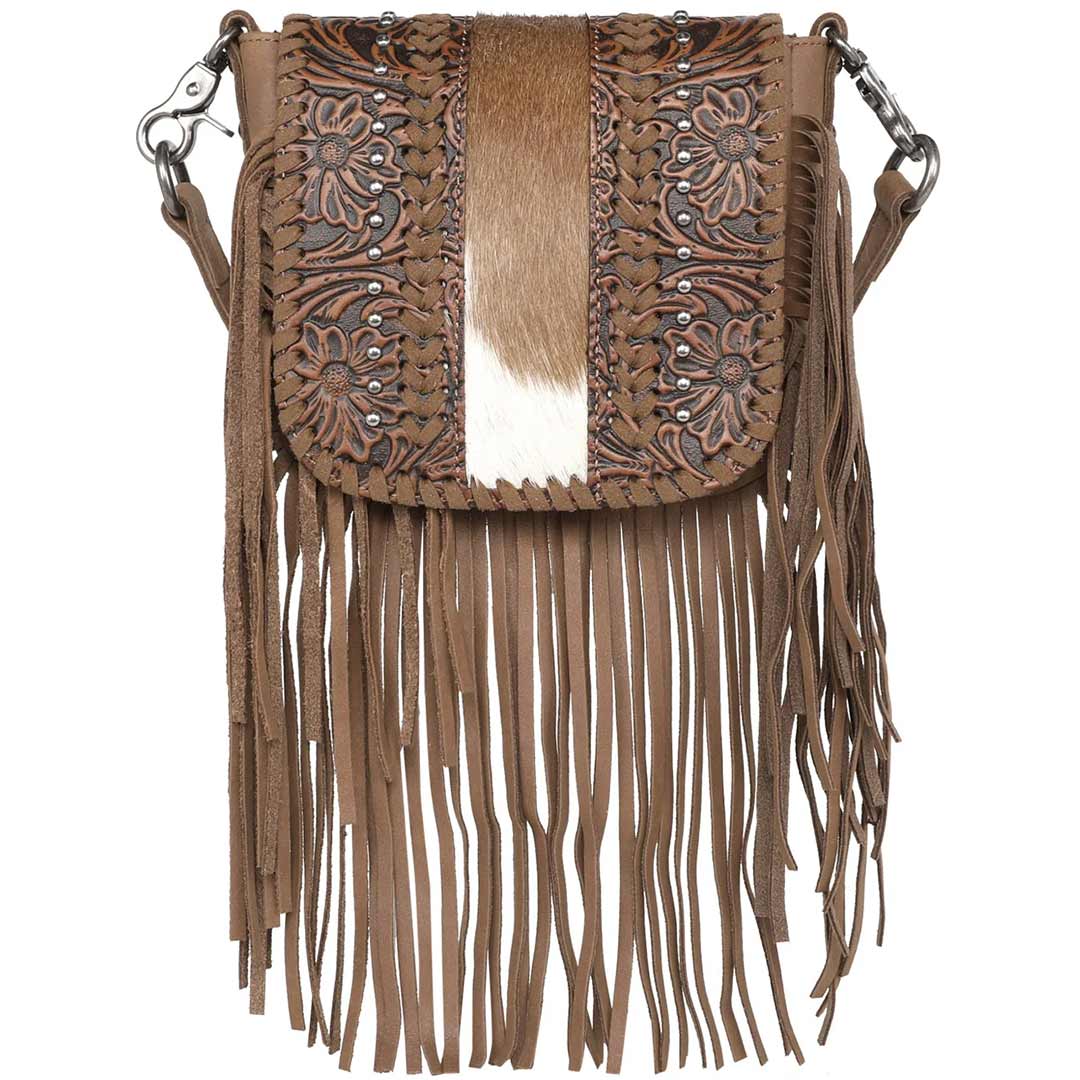 Brown fringe shop crossbody bag