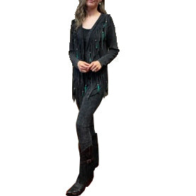 Pat Dahnke Black Distressed Western Leggings