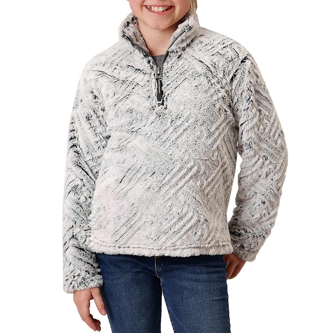 Girls clearance fuzzy pullover