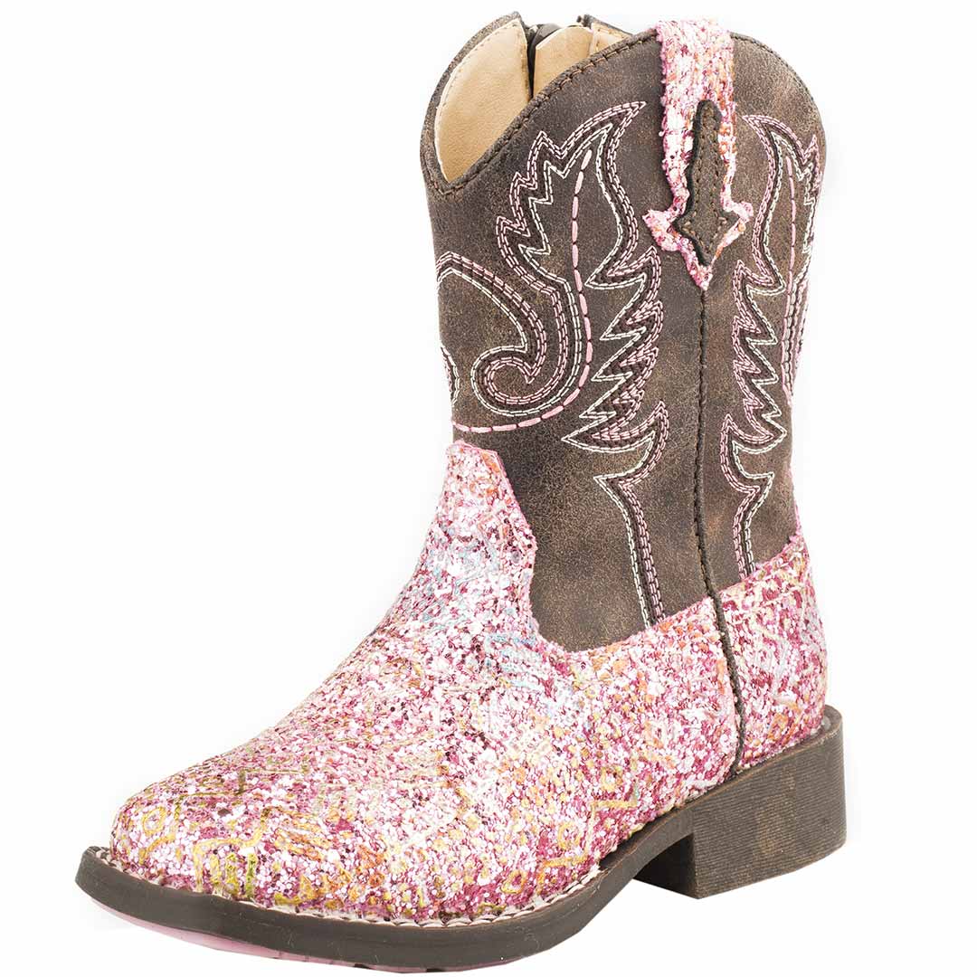 Pink sparkly cowgirl on sale boots