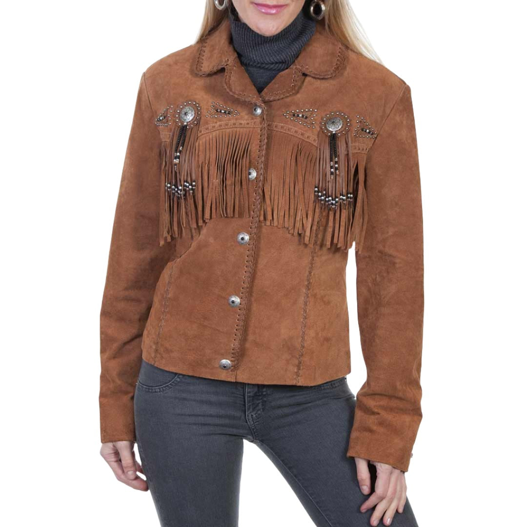 Scully Womens Beaded Fringe Suede Jacket Lammles Lammles Western Wear