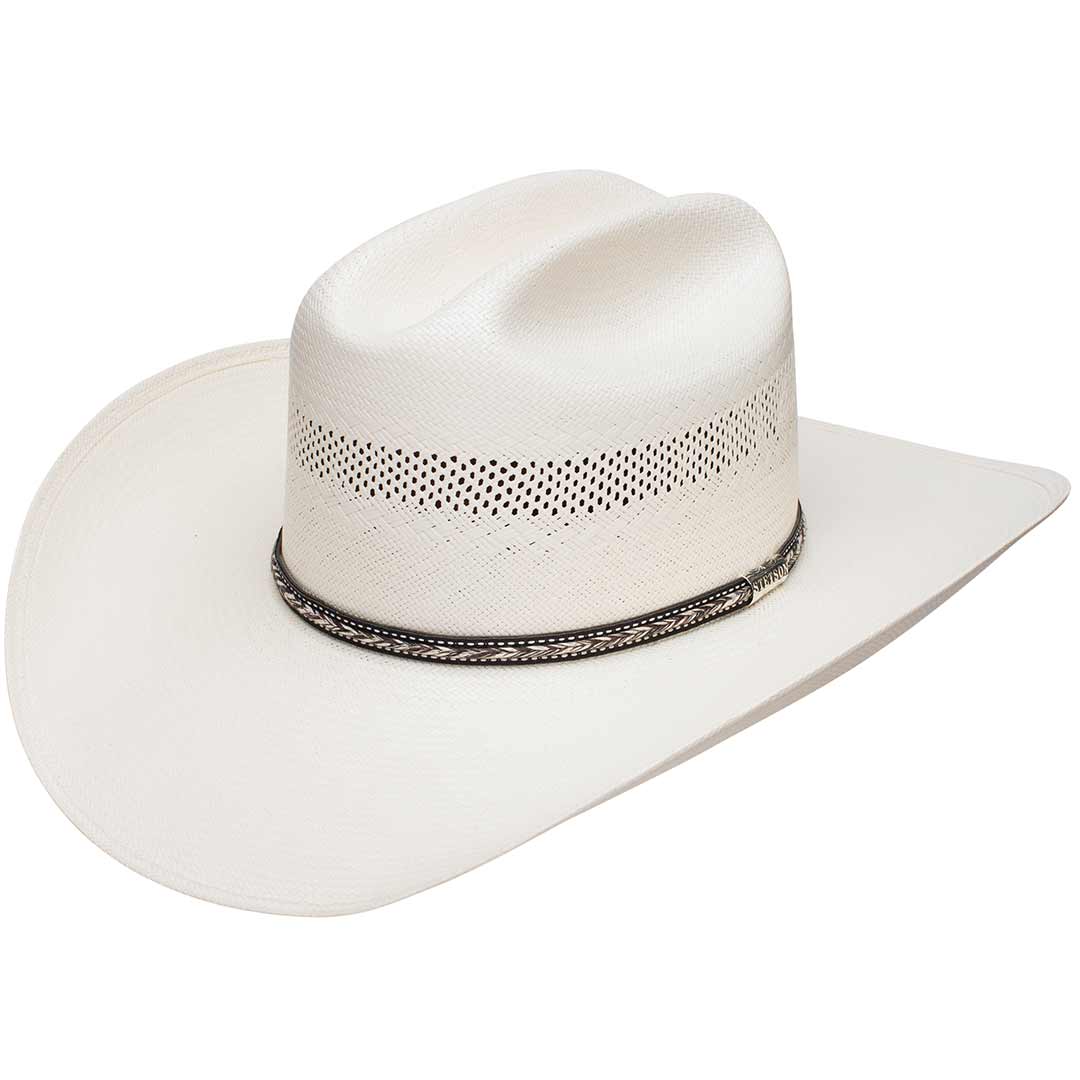 Grey straw cowboy store hat