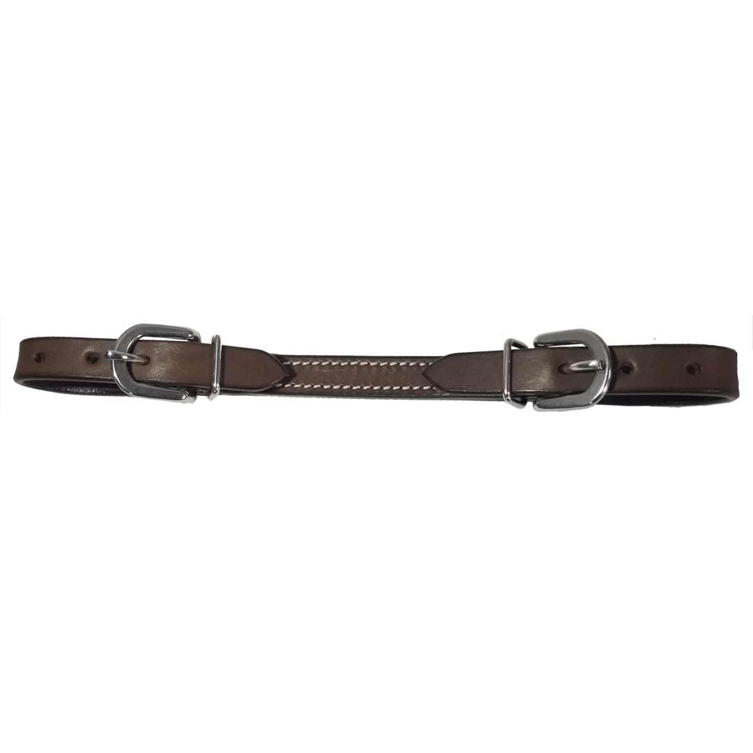 True North Trading Sewn Leather Curb Strap