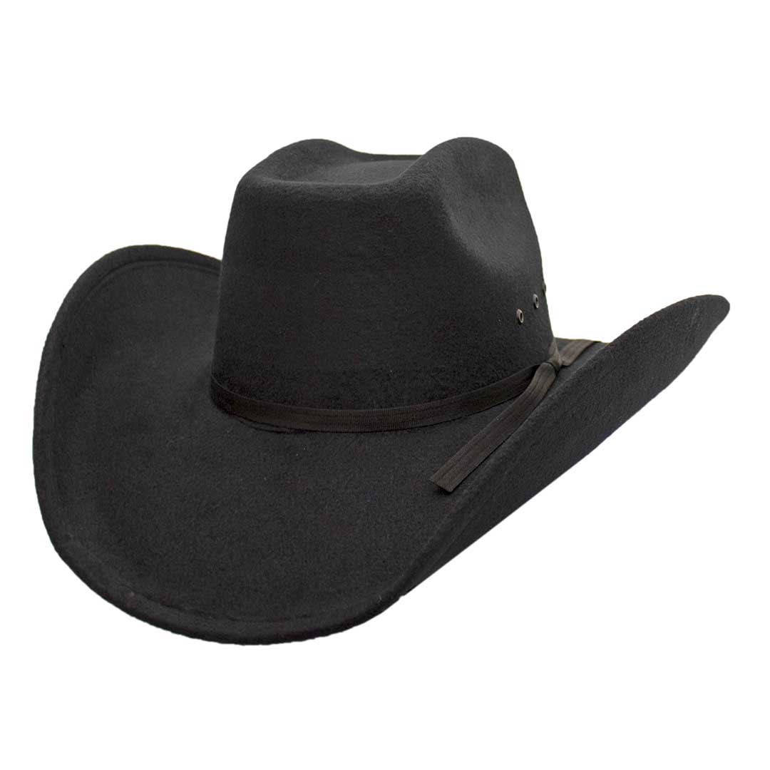 Western Express 8 Second Brick Top Felt Cowboy Hat Black