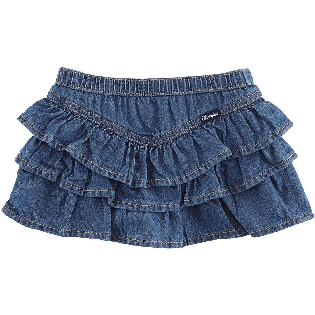 Wrangler Baby Girls' Pull-On Ruffle Jean Skirt