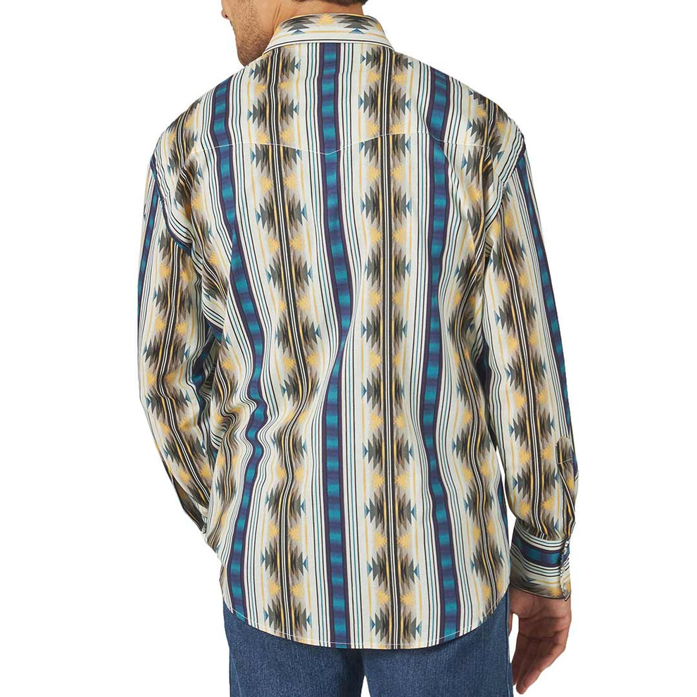 Wrangler Men's Checotah Aztec Print Snap Shirt