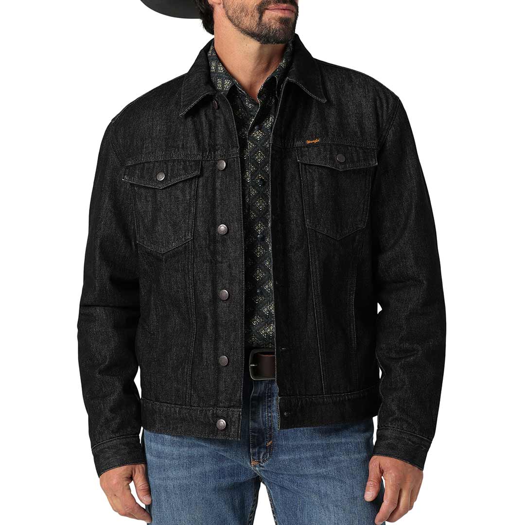 Wrangler Men's Cowboy Cut Sherpa Lined Denim Jacket