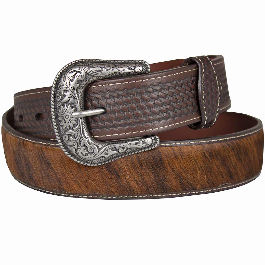 Wrangler Men's Hair-On Basketweave Leather Belt | Lammle's